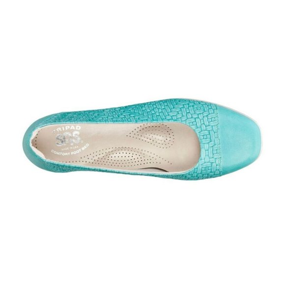 SAS Maui Slip On Loafer Teal Flats Cushioned Orthotic 7.5 - Picture 3 of 11